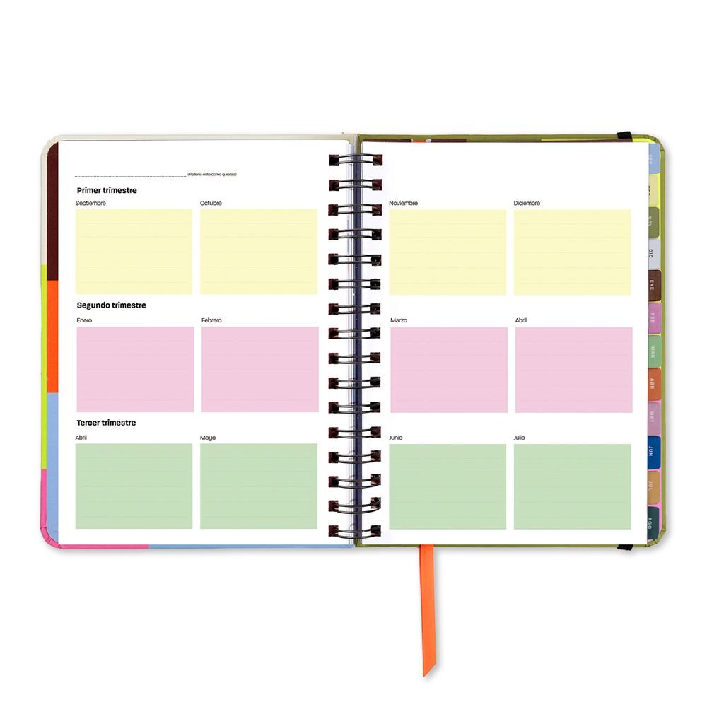 Agenda escolar Profe con mucha clase semana vista 2026-2027 UO Agendas