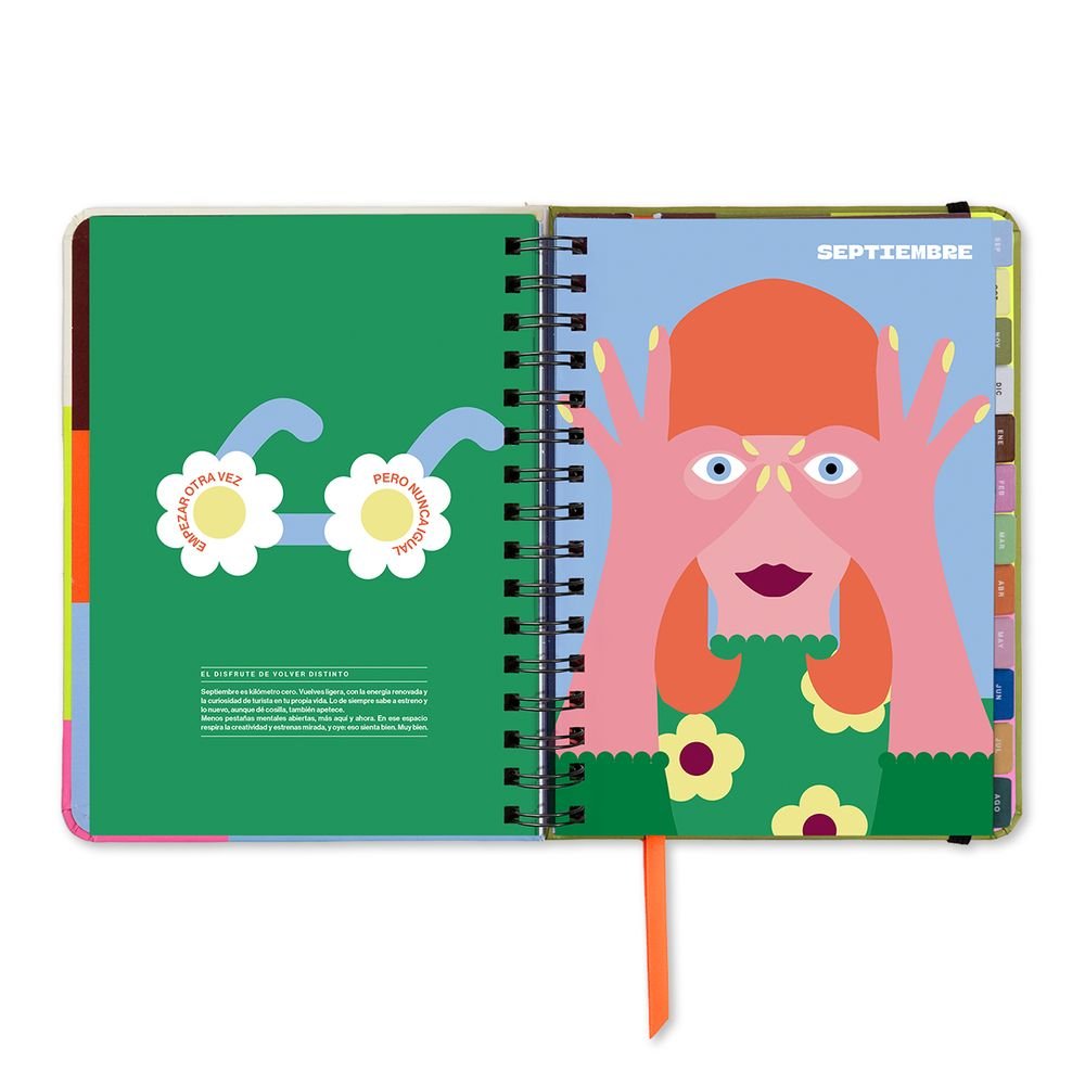 Agenda escolar Profe con mucha clase semana vista 2026-2027 UO Agendas