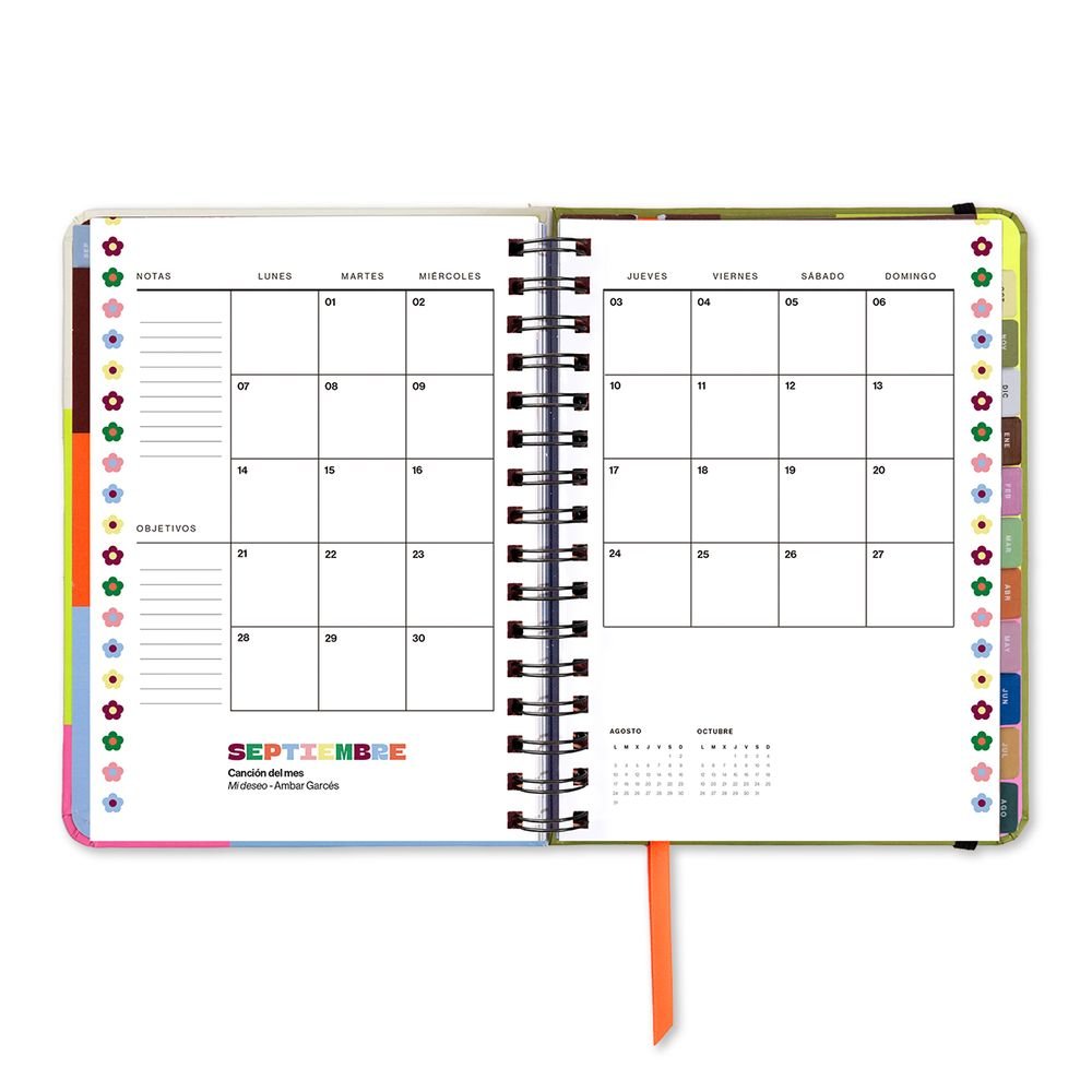 Agenda escolar Profe con mucha clase semana vista 2026-2027 UO Agendas