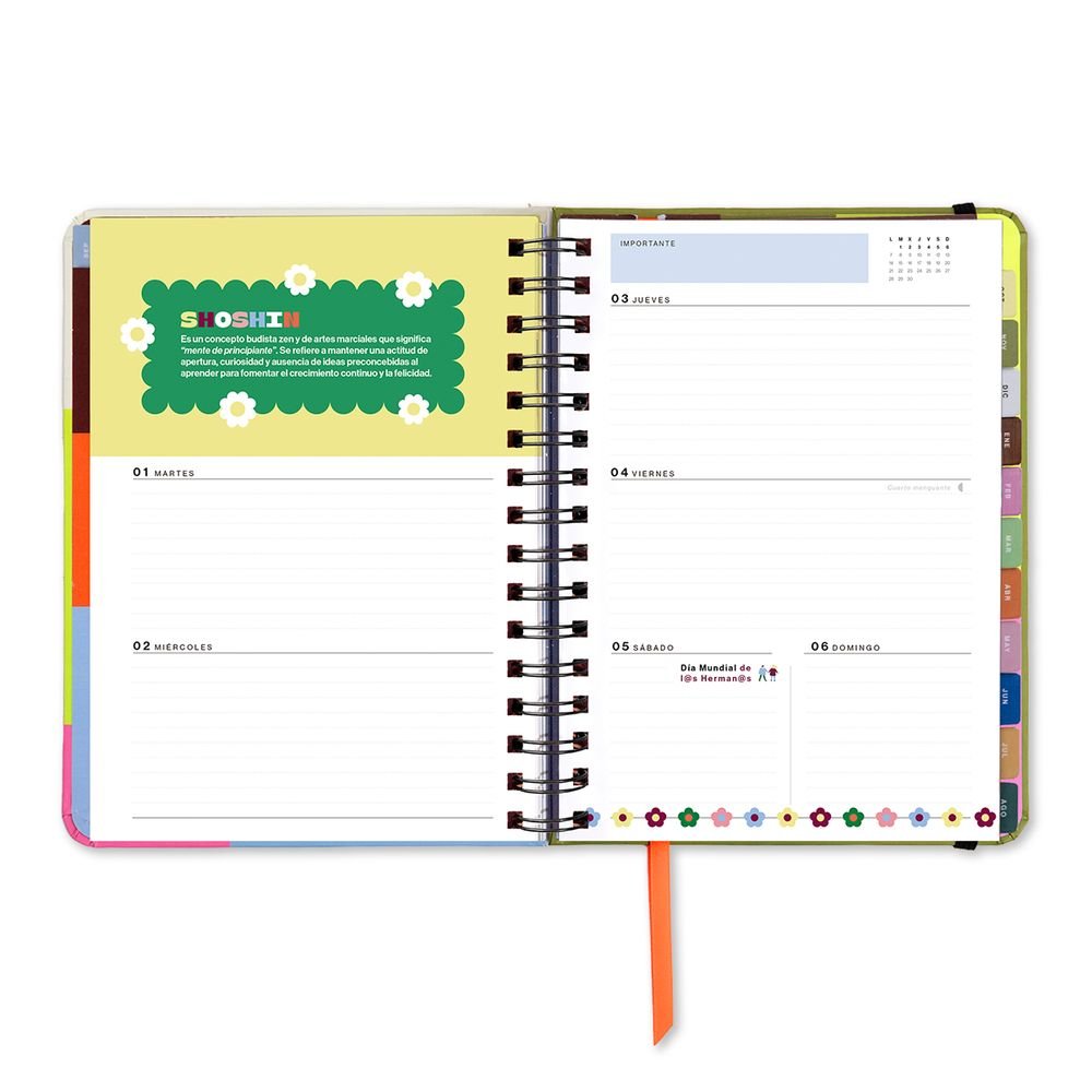 Agenda escolar Profe con mucha clase semana vista 2026-2027 UO Agendas