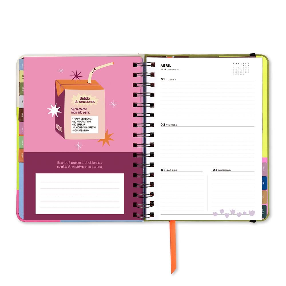 Agenda escolar Profe con mucha clase semana vista 2026-2027 UO Agendas