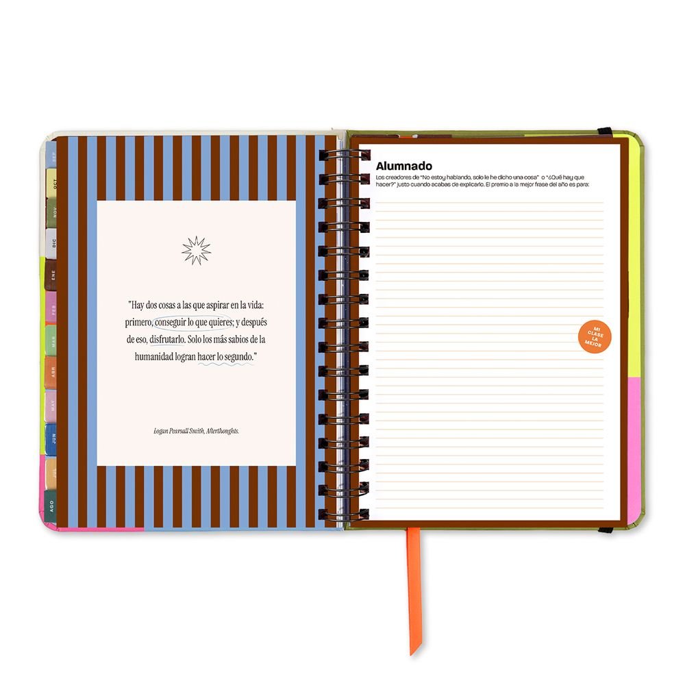 Agenda escolar Profe con mucha clase semana vista 2026-2027 UO Agendas