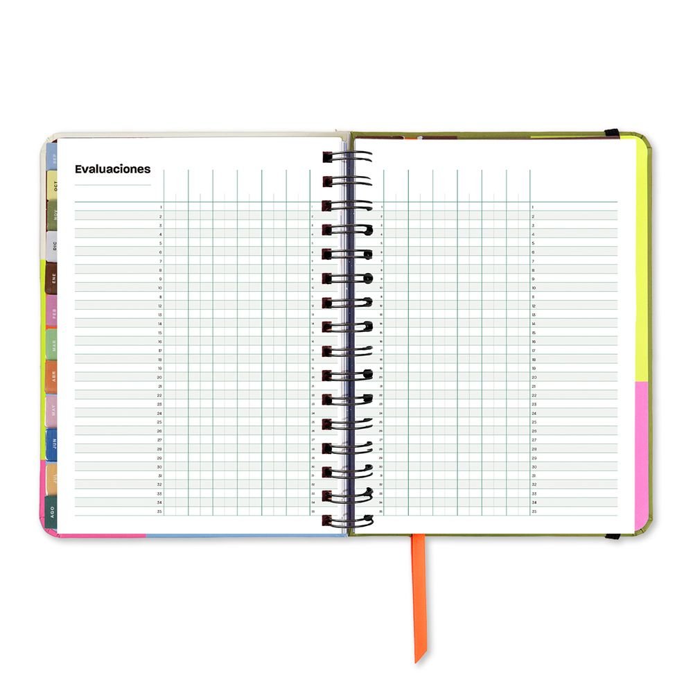 Agenda escolar Profe con mucha clase semana vista 2026-2027 UO Agendas