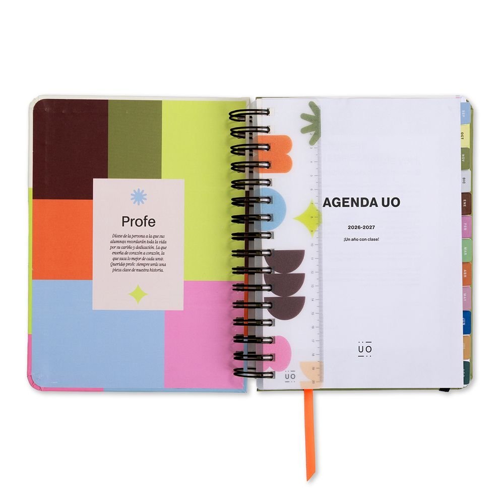 Agenda escolar Profe con mucha clase semana vista 2026-2027 UO Agendas