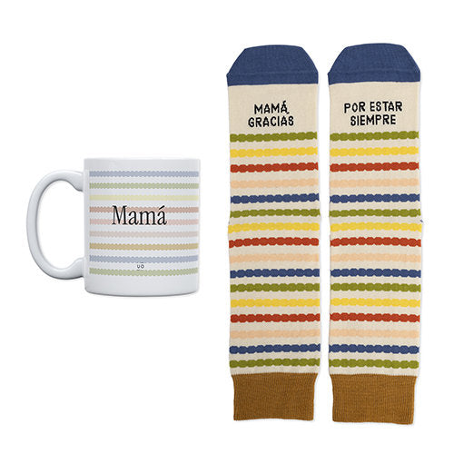 Kit Taza y Calcetines Mama Gracias por Estar Siempre UO