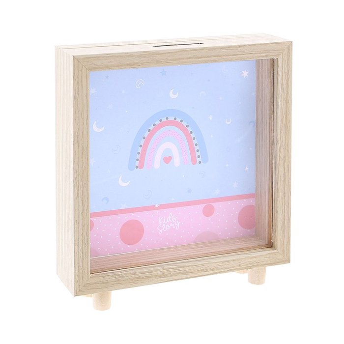 HUCHA INFANTIL MADERA ARCOIRIS | LOVELY STORY | 1 UNIDAD | 8435458008568 Imagen principal del producto