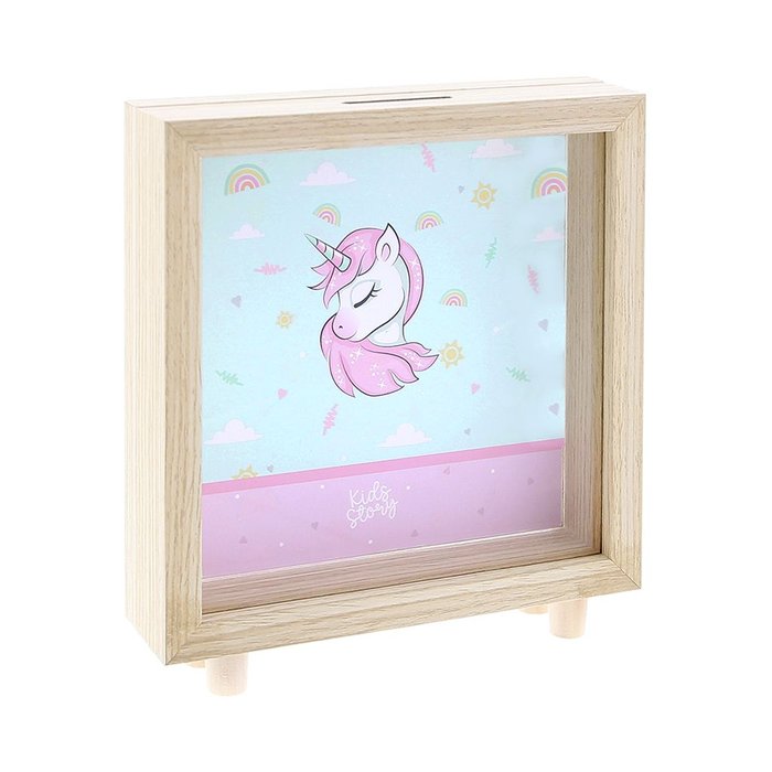 HUCHA INFANTIL MADERA UNICORNIO | LOVELY STORY | 1 UNIDAD | 8435458008582 Imagen principal del producto