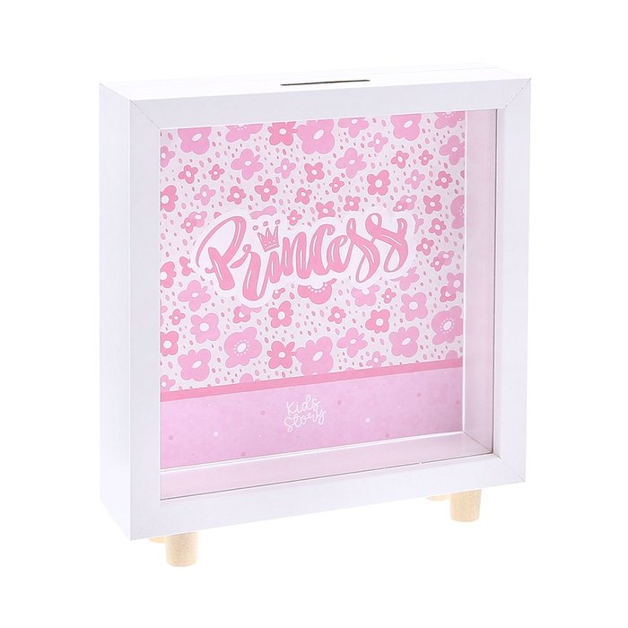 HUCHA INFANTIL MADERA BLANCA PRINCESS | LOVELY STORY | 1 UNIDAD | 8435458008599 Imagen principal del producto