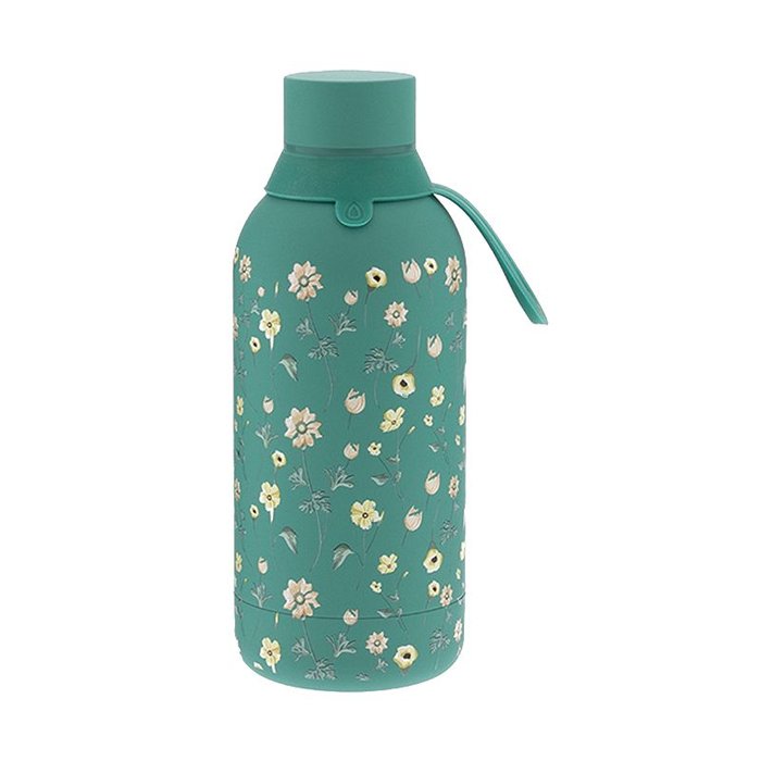 BOTELLA DE ACERO DISEÑO DE FLORES 500ML VERDE | LOVELY STORY | 1 UNIDAD | 8435458025107 Imagen principal del producto