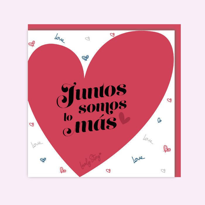 Tarjeta Felicitacion Juntos Somos Lo Más Lovely Enamorados Imagen principal del producto