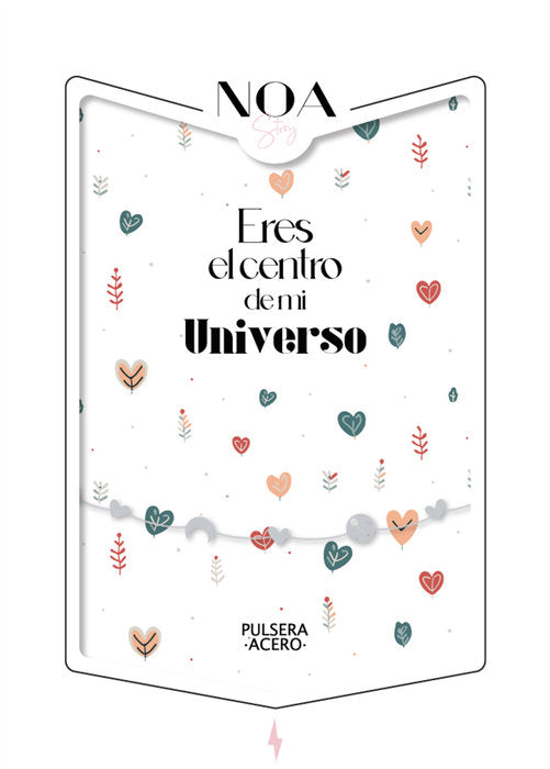 PULSERA ACERO PLATEADA ERES EL CENTRO DE MI UNIVERSO | LOVELY STORY | 1 UNIDAD | 8435458080298 Imagen principal del producto