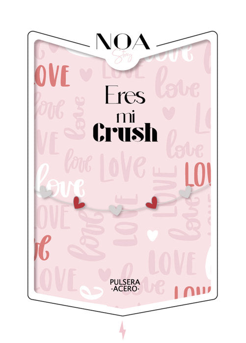 PULSERA ACERO PLATEADA ERES MI CRUSH | LOVELY STORY | 1 UNIDAD | 8435458080304 Imagen principal del producto
