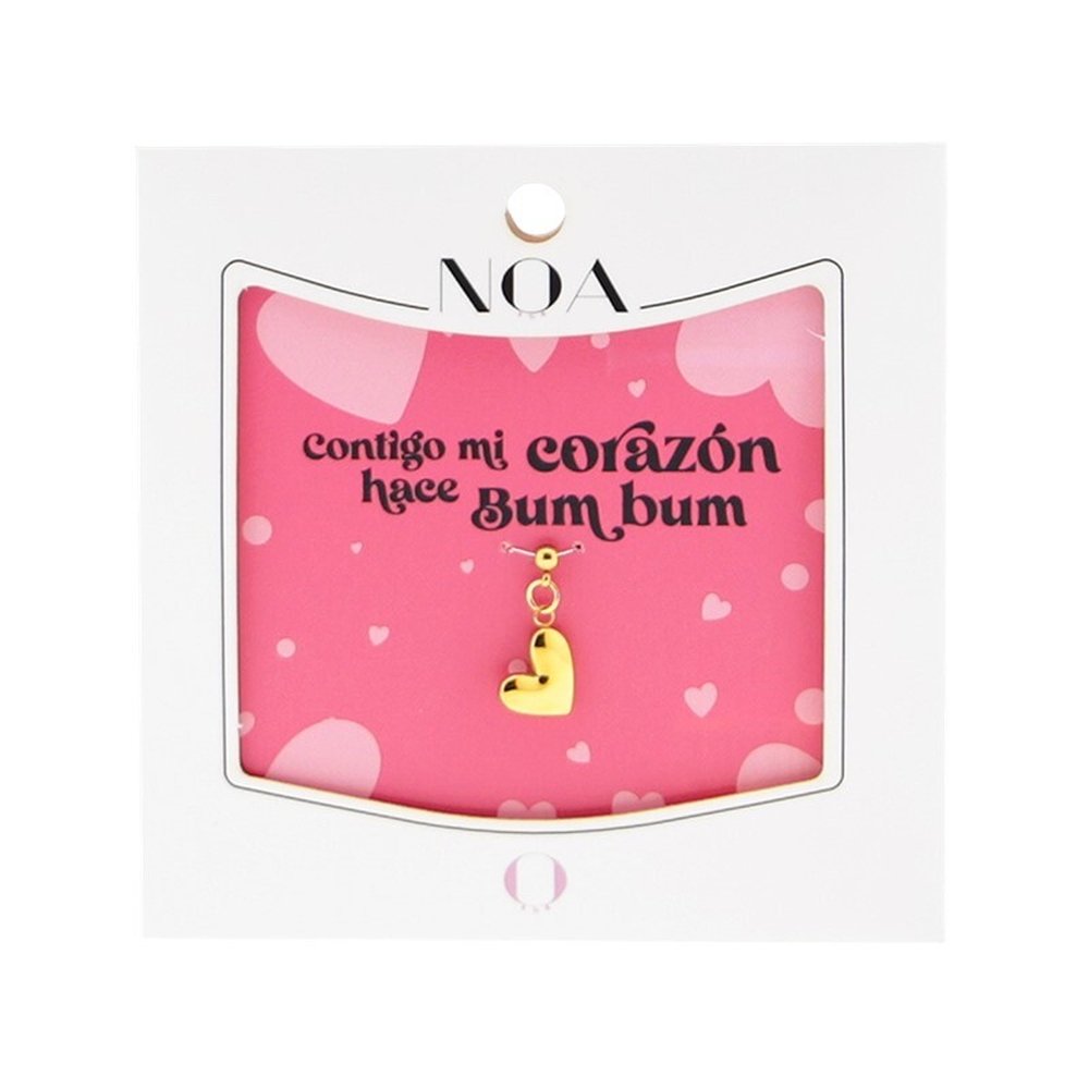 Charm Acero Dorado Corazón Bum Bum Lovely Story Imagen principal del producto