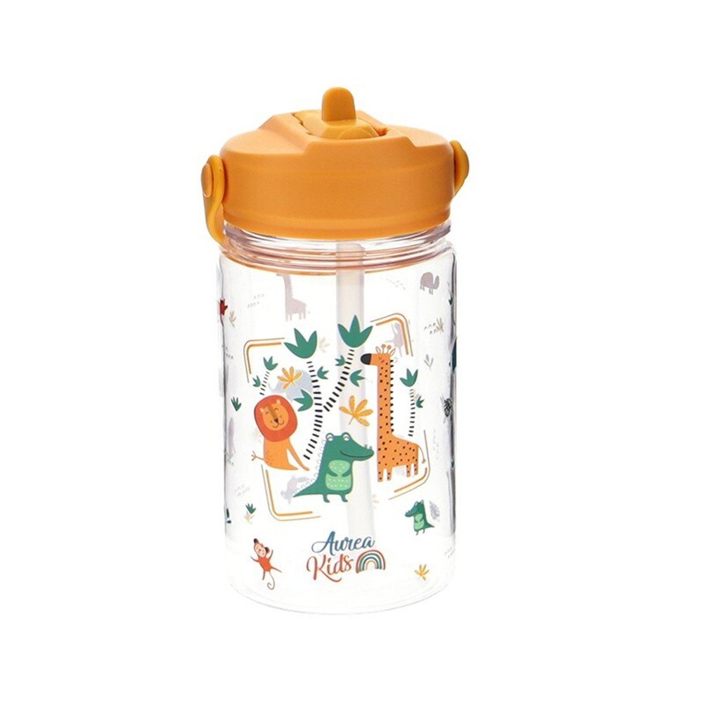 Botella Tritan 350 ml con Pajita Mustard Little Safari Marca Lovely Imagen principal del producto