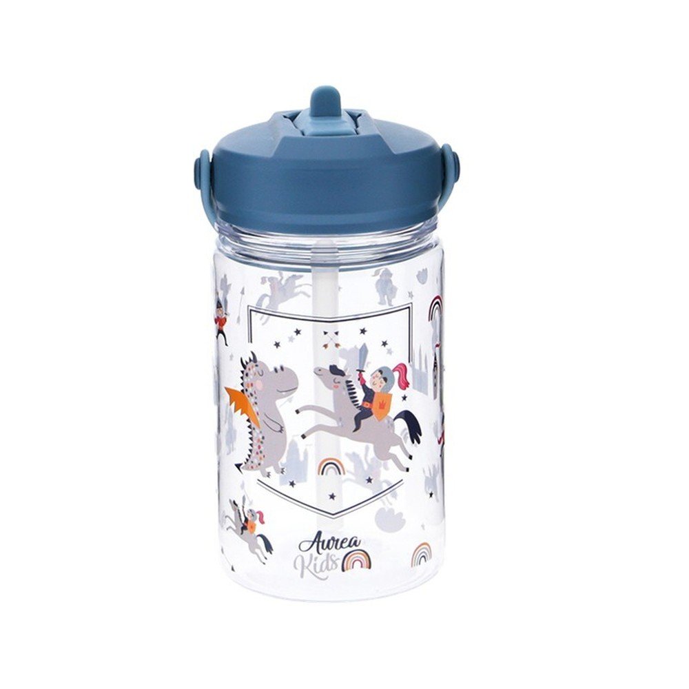 Botella Tritan 350ml con Pajita Petrol Blue Dragon Knights Marca Imagen principal del producto