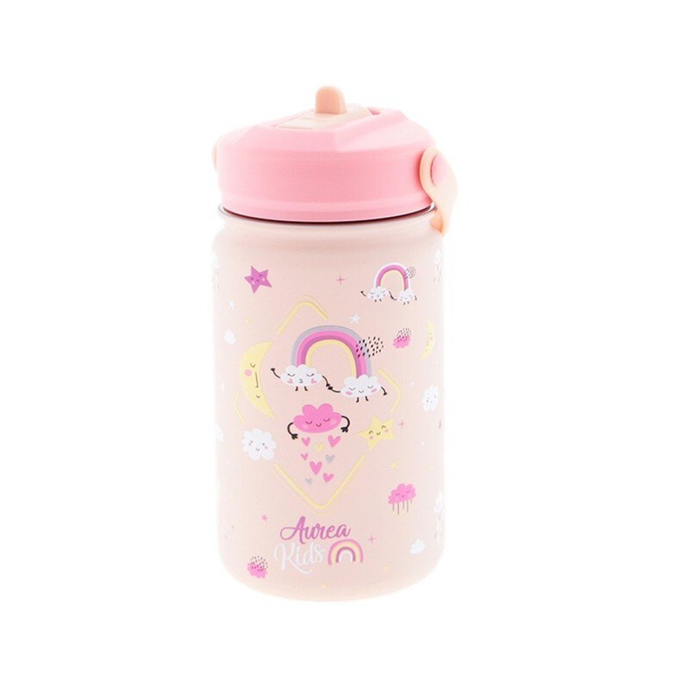 Botella Acero 330ml con Pajita Ice Pink Happy Sky Marca Botellas Lovely Imagen principal del producto