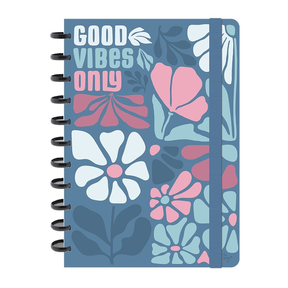 Libreta Anillas A4 Sistema de Discos Good Vibes Only Lovely Story Imagen principal del producto