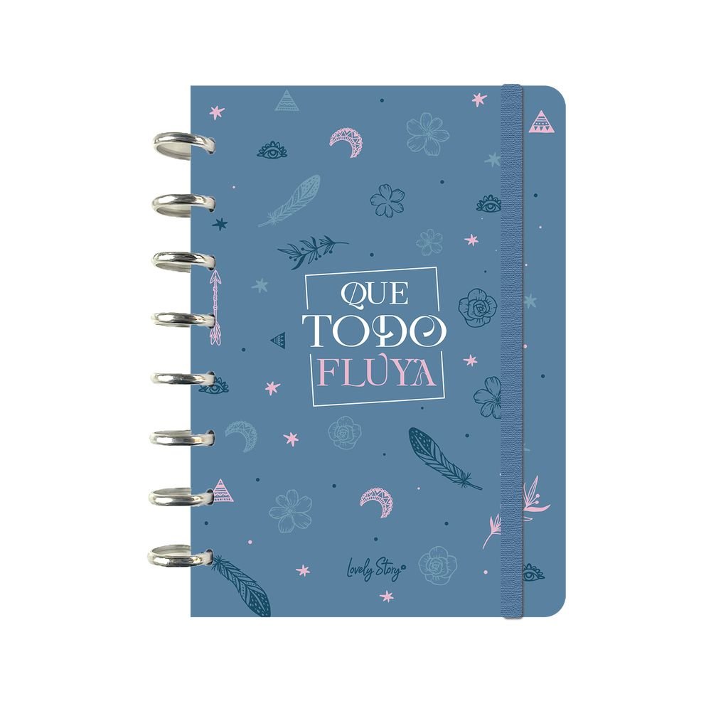 Libreta Anillas A5 Sistema de Discos Que Todo Fluya Lovely Story Imagen principal del producto