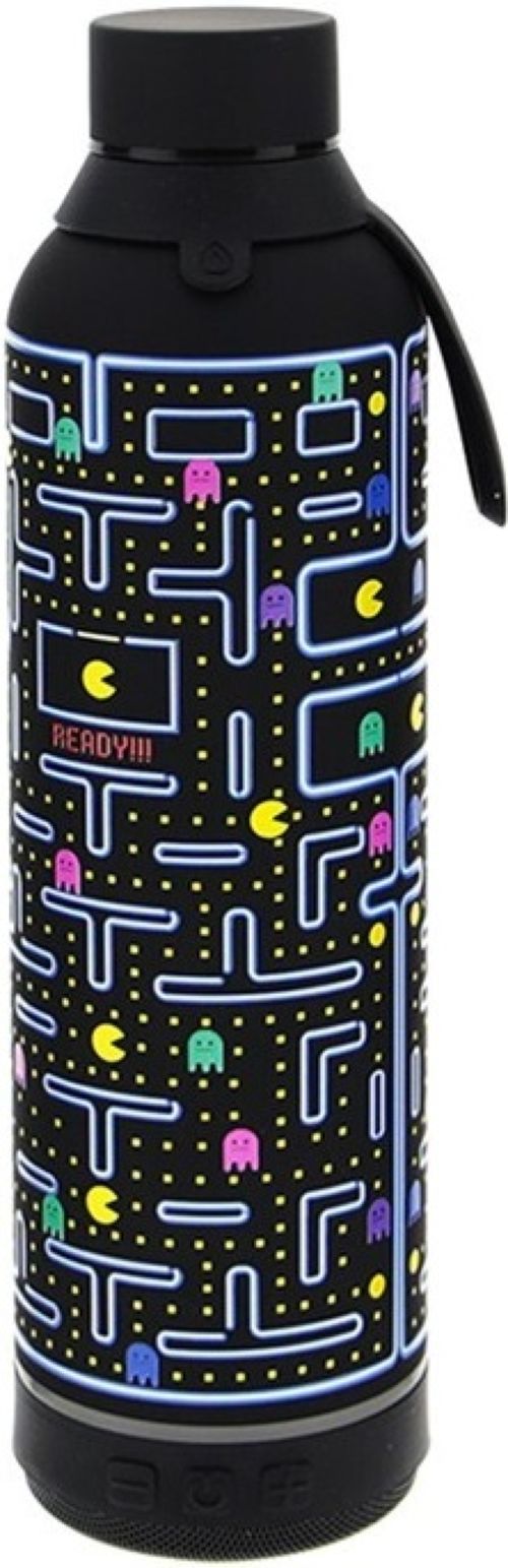 Botella 600ml con Altavoz Black Gamer Pacman