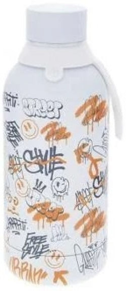 Botella térmica juvenil AUREA 710 ml Ice Urban Graffiti blanca Imagen principal del producto