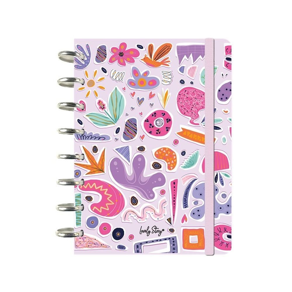 Libreta Anillas A5 Sistema de Discos Abstract Mood Lovely Story Imagen principal del producto