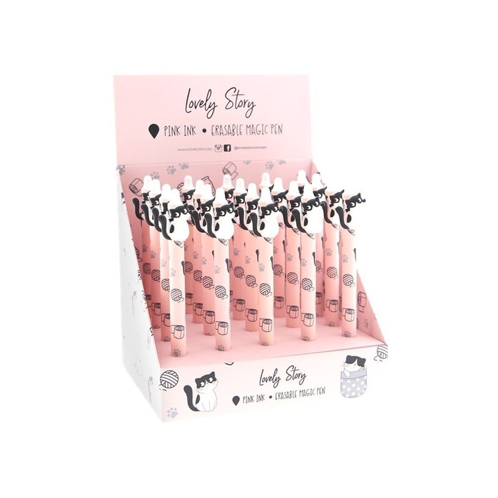 Expositor 20 bolígrafos borrables Make-up Kitty Lovely Story