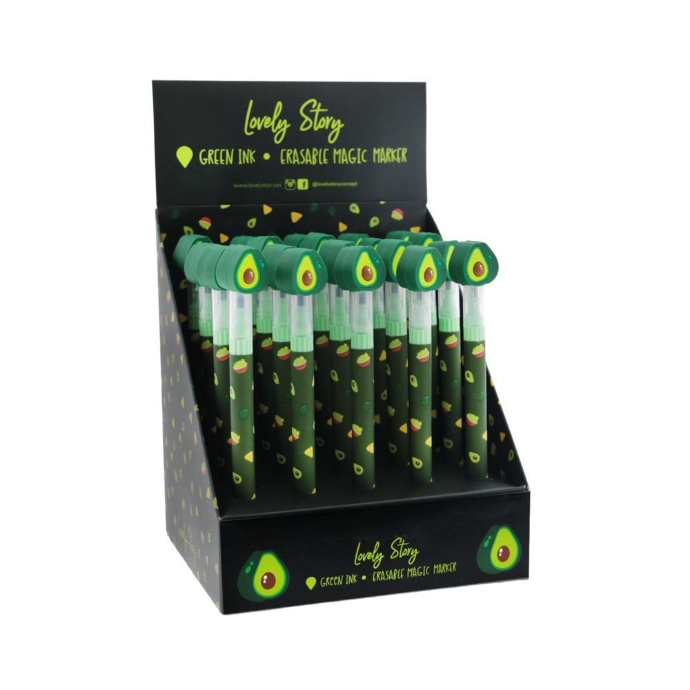 Expositor 20 Marcador Borrable Green Fresh Avocado Lovely Story Imagen principal del producto