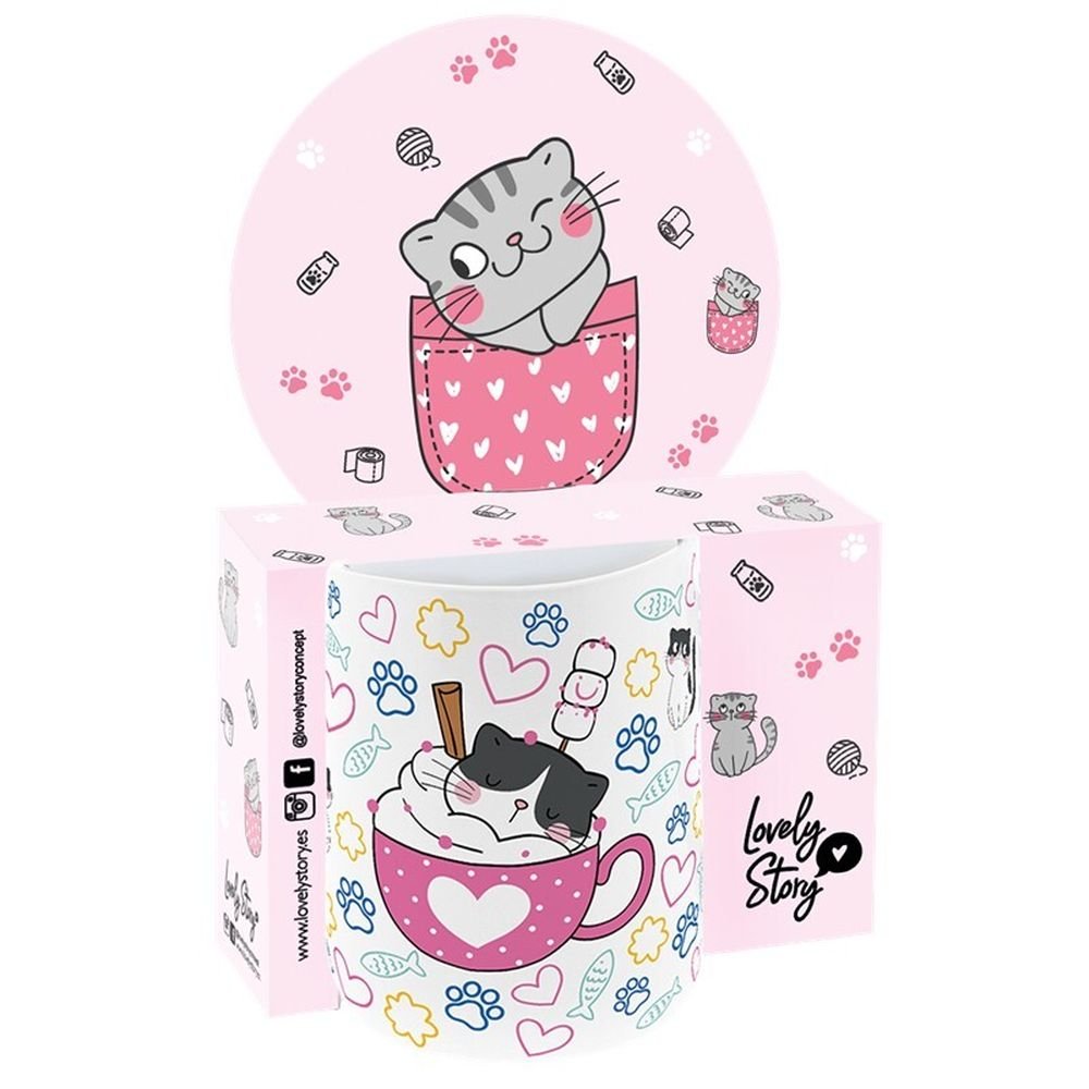 Taza 330ml Cats Ice Lovely Story Imagen principal del producto