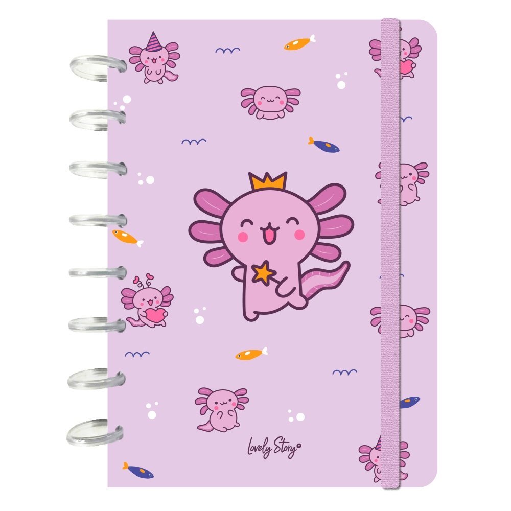 Libreta Anillas A6 Lilac Axolote Lovely Story Imagen principal del producto