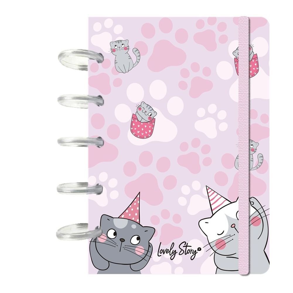 Libreta Anillas A6 Pink Cats Lovely Story Imagen principal del producto
