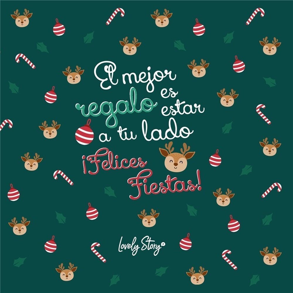 Tarjeta Felicitacion 150x150mm Green Lovely Navidad Imagen principal del producto