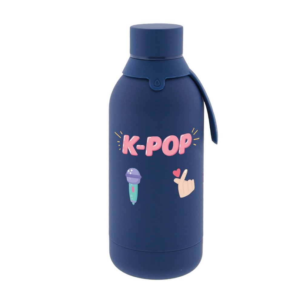 Botella Térmica 500ml Dark Blue K-pop Marca Botellas Lovely