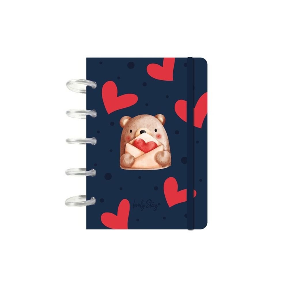 Libreta Anillas A6 100 Hojas Cuadriculadas Love Letter Marca Lovely Enamorados Imagen principal del producto