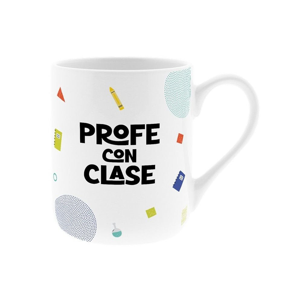 Taza 330 ml Profe con Clase, pack de 2 unidades