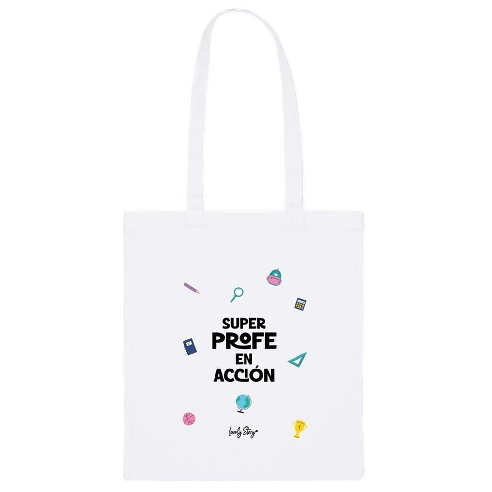 Bolsa de Tela Super Profe en Acción Lovely Profe