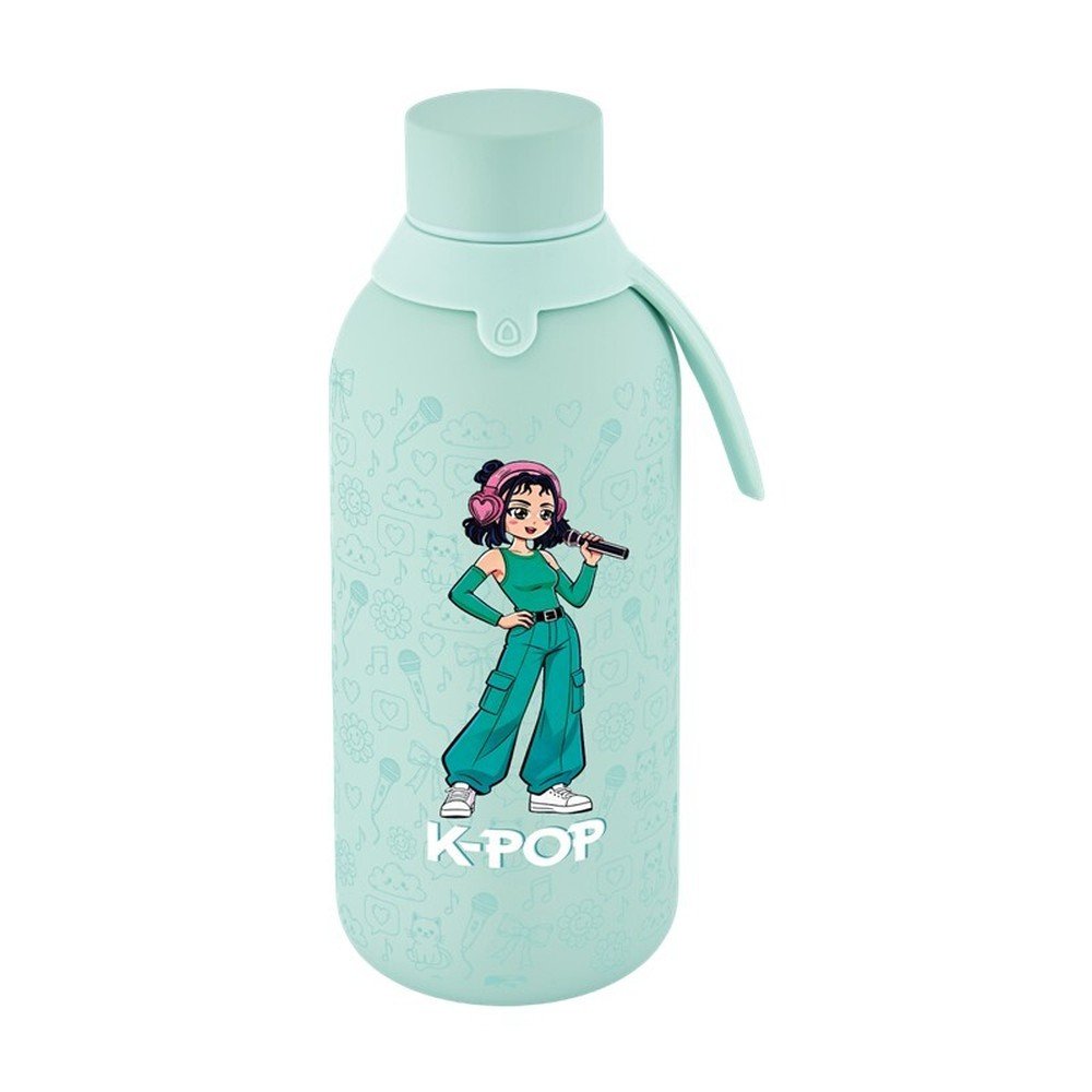 Botella Térmica Interior Cerámico 500ml Mint K-pop Marca Lovely