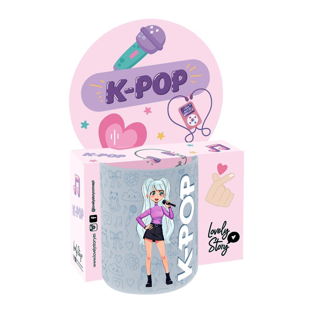 Taza 330 ML Petrol Blue K-pop Lovely Story Imagen principal del producto
