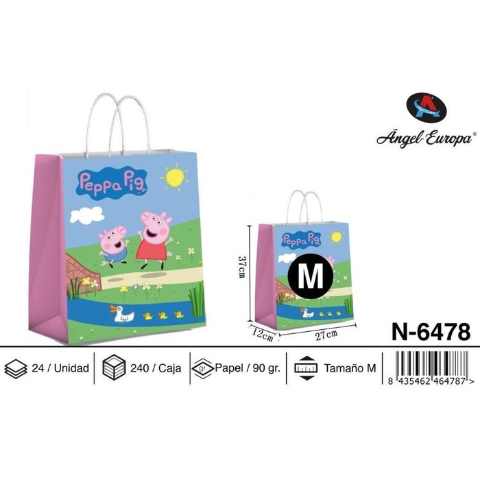 BOLSA REGALO PEPPA PIG 37X12X27 M | ANGEL EUROPA | 1 UNIDAD | 8435462464787