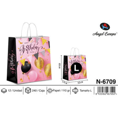 BOLSA PAPEL REGALO 32X14X40 CUMPLEAÃOS | ANGEL EUROPA | 1 UNIDAD | 8435462467092