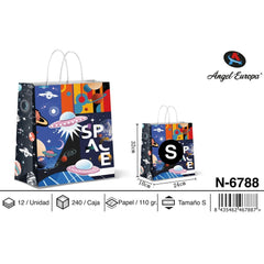 BOLSA PAPEL REGALO ESPACIO 24X10X32 | ANGEL EUROPA | 1 UNIDAD | 8435462467887