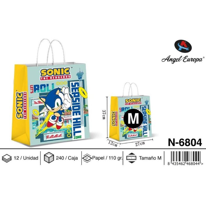 BOLSA REGALO SONIC 37X12X27 M | ANGEL EUROPA | 1 UNIDAD | 8435462468044