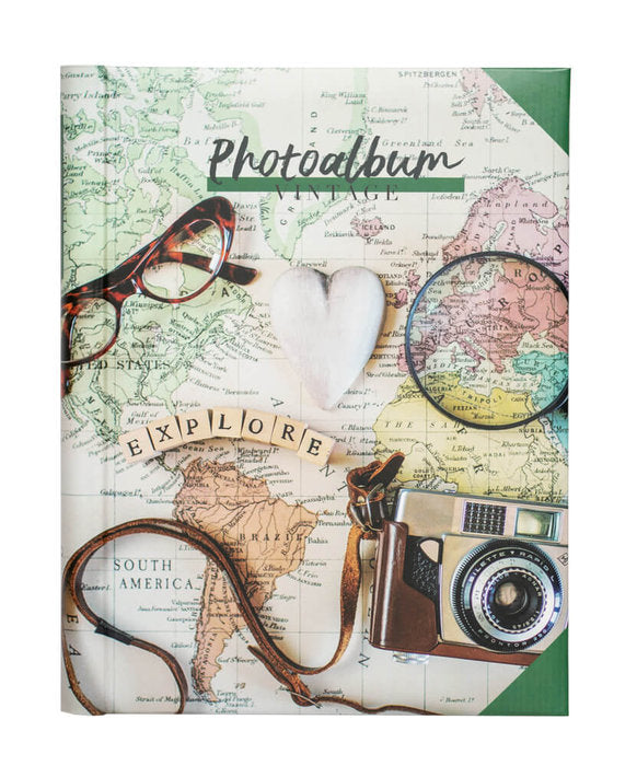 ALBUM FOTO 24X32CM 30 PAGINAS AUTOADHESIVAS TRAVEL VINTAGE | 1 UNIDADES | (GRUPO ERIK EDITORES) Imagen principal del producto