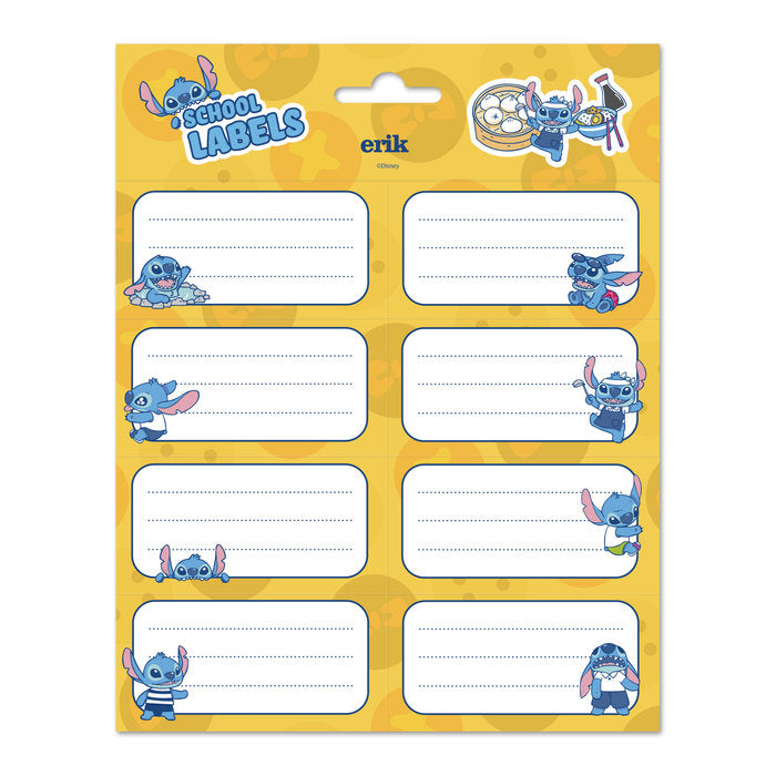 ETIQUETAS ESCOLARES DISNEY STITCH | 10 UNIDADES | (GRUPO ERIK EDITORES)