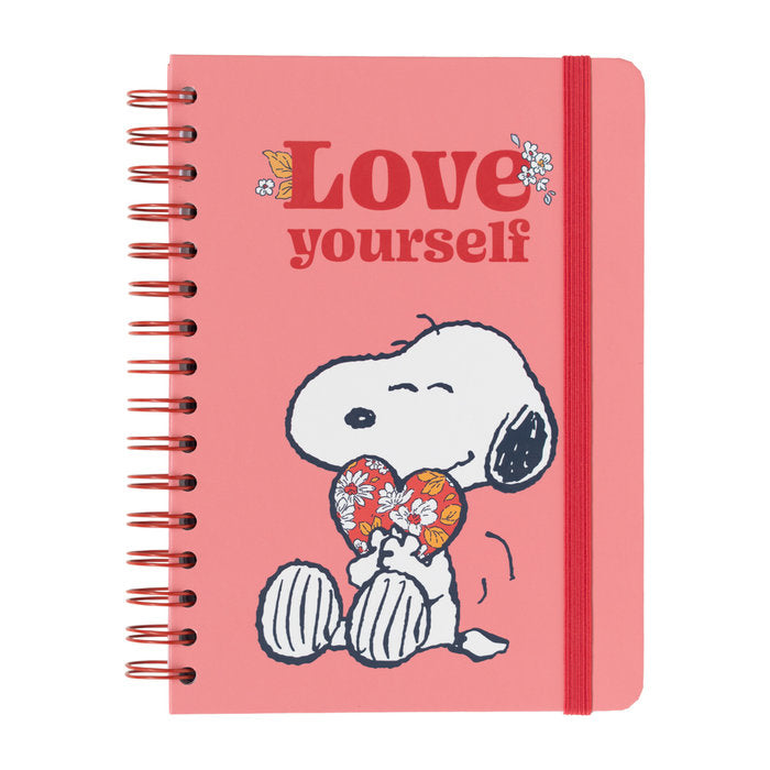 Cuaderno tapa forrada A5 Bullet Snoopy Love Yourself Grupo Erik Merchandising
