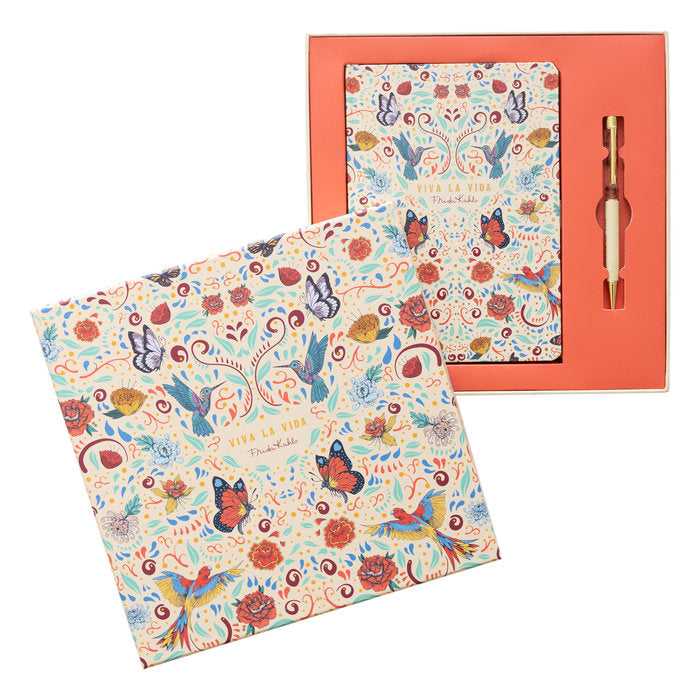 Set Cuaderno Premium A5 y Bolígrafo Frida Kahlo Viva la Vid Grupo Erik Merchandising Imagen principal del producto