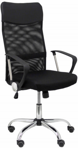 Silla oficina con ruedas Piqueras y Crespo respaldo malla negro