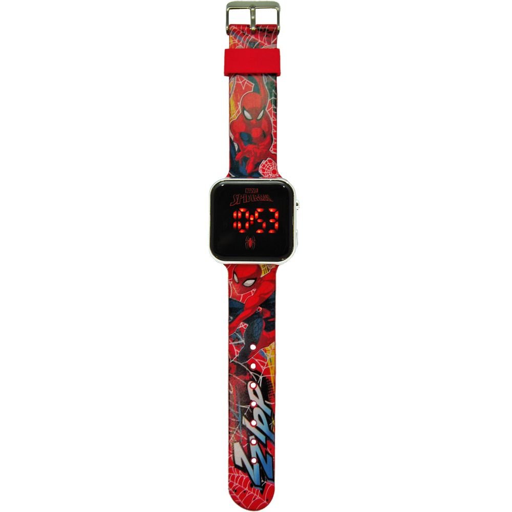 Reloj Led Spiderman Marca Kids Licensing