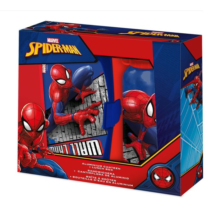 BOTELLA ALUMINIO 500ML CON SANDWICHERA SPIDERMAN | KIDS LICENSING | 1 UNIDAD | 8435507872553 Imagen principal del producto