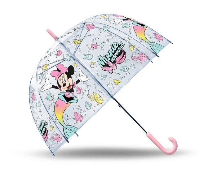 PARAGUAS TRANSPARENTE CAMPANA 46CM MINNIE | KIDS LICENSING | 1 UNIDAD | 8435507873239 Imagen principal del producto