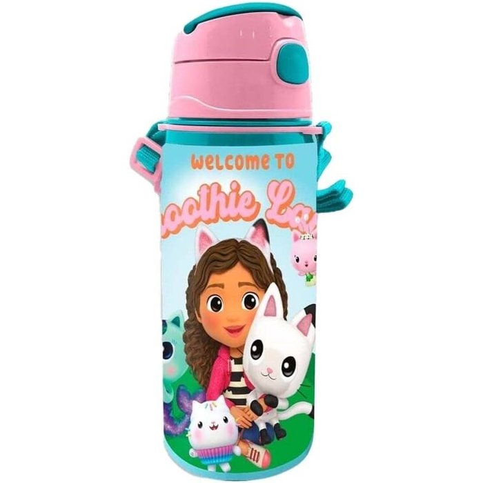 BOTELLA CON ASA 600 ML GABBYS DOLLHOUSE | KIDS LICENSING | 1 UNIDAD | 8435507876629 Imagen principal del producto